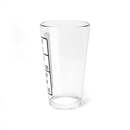 Texas MUTCD R12-4bT template (Texas) (Road Sign) Pint Glass 16oz - Go Mug Yourself