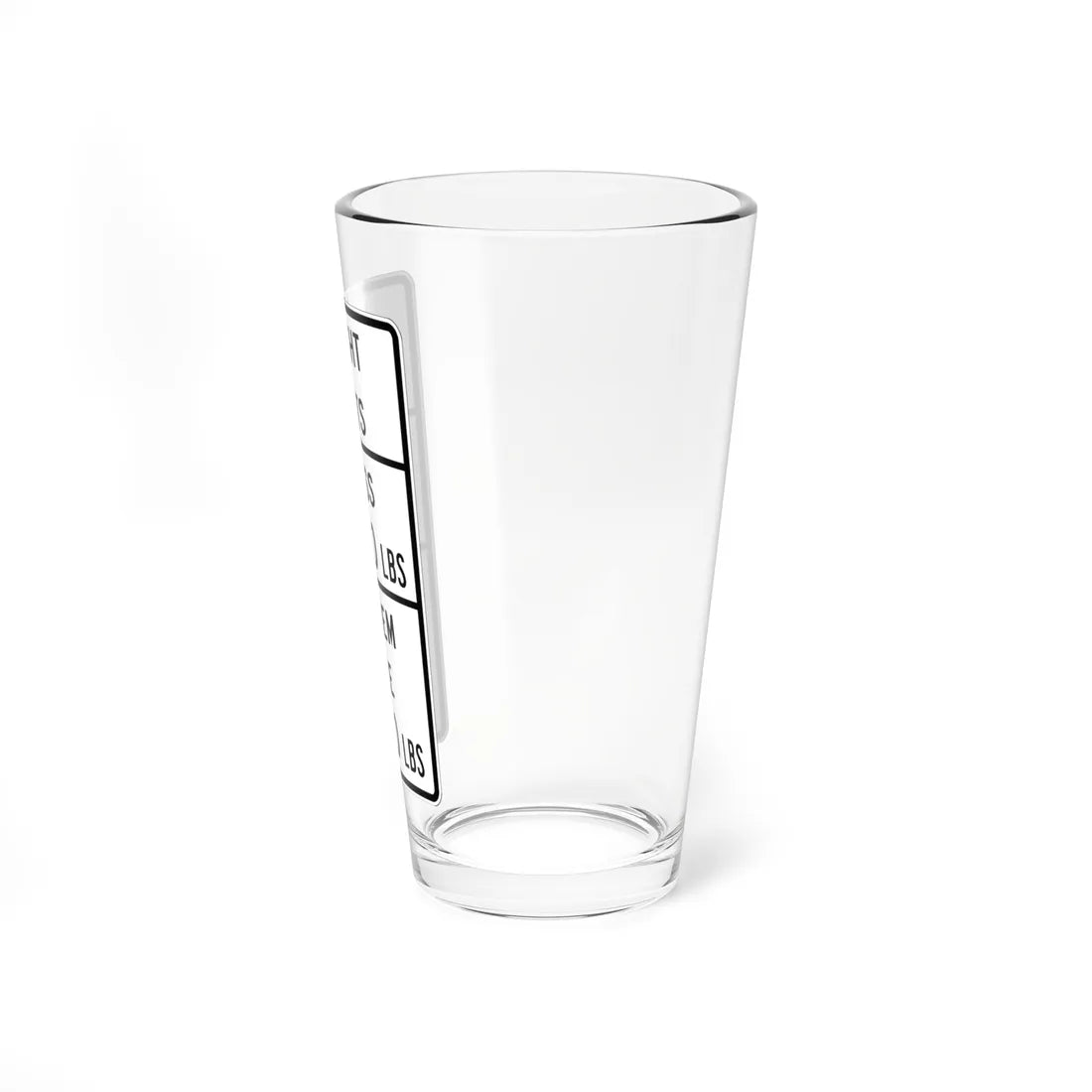 Texas MUTCD R12-4cT template (Texas) (Road Sign) Pint Glass 16oz - Go Mug Yourself
