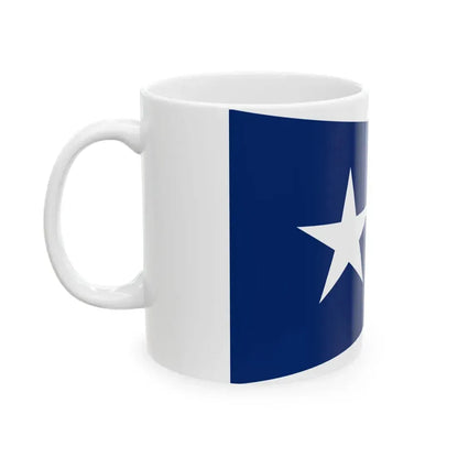 Texas Navy Broad Pennant of a Commodore (United States) White Coffee Mug - Go Mug Yourself