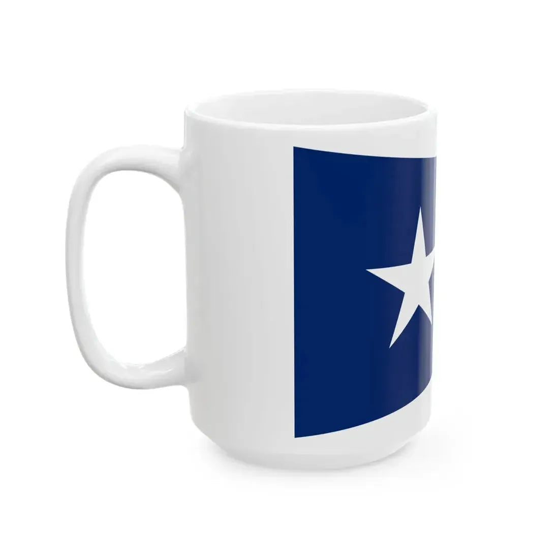 Texas Navy Broad Pennant of a Commodore (United States) White Coffee Mug - Go Mug Yourself