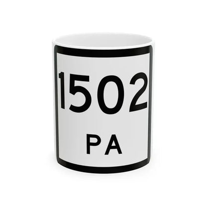 Texas PA 1502 (Texas) (Road Sign) White Coffee Mug 11oz - Go Mug Yourself