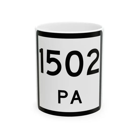 Texas PA 1502 (Texas) (Road Sign) White Coffee Mug 11oz - Go Mug Yourself