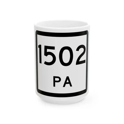 Texas PA 1502 (Texas) (Road Sign) White Coffee Mug 15oz - Go Mug Yourself