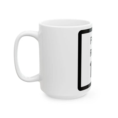 Texas Park Road 10 (Texas) (Road Sign) White Coffee Mug - Go Mug Yourself