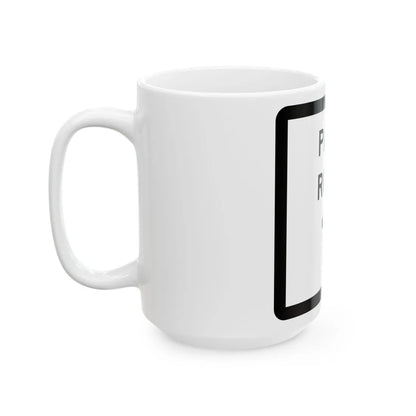 Texas Park Road 11 (Texas) (Road Sign) White Coffee Mug - Go Mug Yourself
