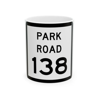 Texas Park Road 138 (Texas) (Road Sign) White Coffee Mug 11oz - Go Mug Yourself