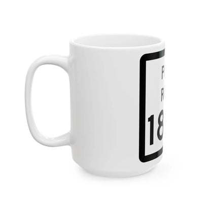 Texas Park Road 1836 (Texas) (Road Sign) White Coffee Mug - Go Mug Yourself