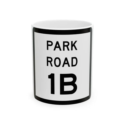 Texas Park Road 1B (Texas) (Road Sign) White Coffee Mug 11oz - Go Mug Yourself