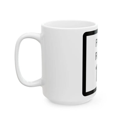 Texas Park Road 1E (Texas) (Road Sign) White Coffee Mug - Go Mug Yourself