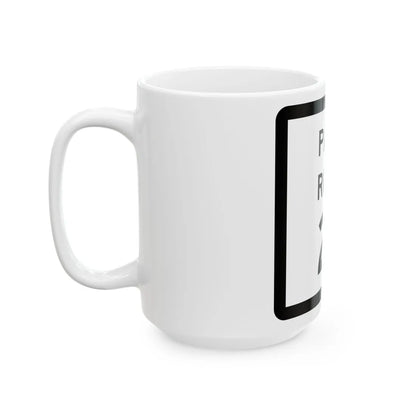 Texas Park Road 21 (Texas) (Road Sign) White Coffee Mug - Go Mug Yourself