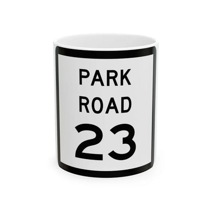 Texas Park Road 23 (Texas) (Road Sign) White Coffee Mug 11oz - Go Mug Yourself