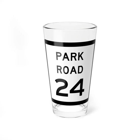 Texas Park Road 24 (Texas) (Road Sign) Pint Glass 16oz 16oz - Go Mug Yourself