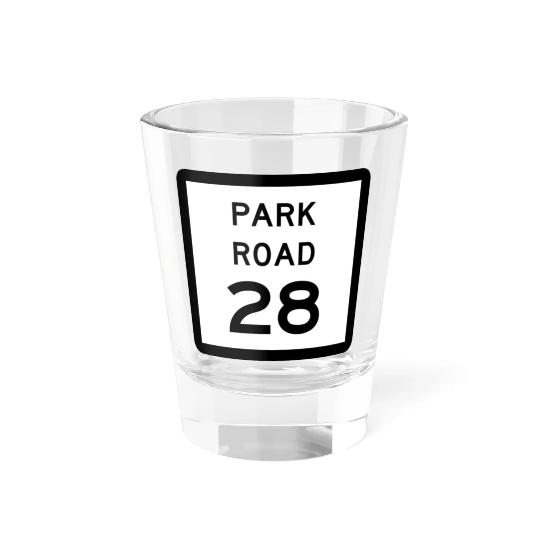 Texas Park Road 28 (Texas) (Road Sign) Shot Glass 1.5oz 1.5oz - Go Mug Yourself