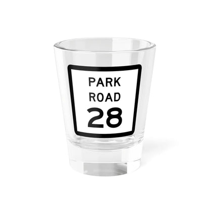 Texas Park Road 28 (Texas) (Road Sign) Shot Glass 1.5oz 1.5oz - Go Mug Yourself