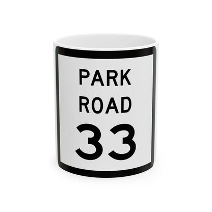 Texas Park Road 33 (Texas) (Road Sign) White Coffee Mug 11oz - Go Mug Yourself