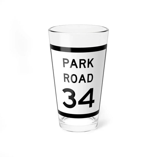 Texas Park Road 34 (Texas) (Road Sign) Pint Glass 16oz 16oz - Go Mug Yourself