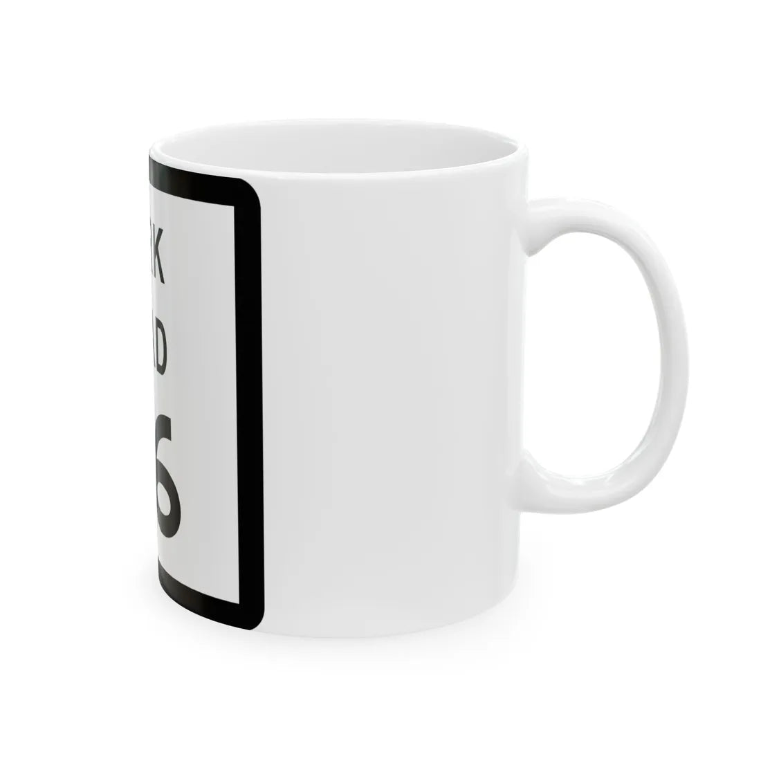 Texas Park Road 36 (Texas) (Road Sign) White Coffee Mug - Go Mug Yourself