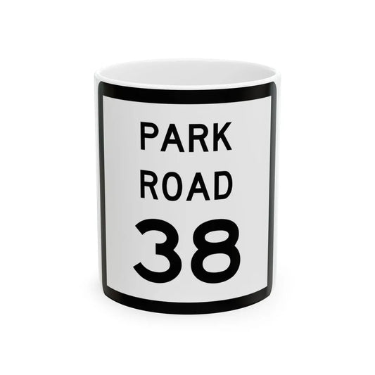 Texas Park Road 38 (Texas) (Road Sign) White Coffee Mug 11oz - Go Mug Yourself