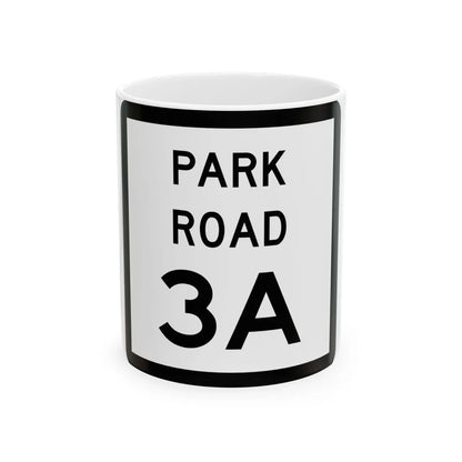 Texas Park Road 3A (Texas) (Road Sign) White Coffee Mug 11oz - Go Mug Yourself