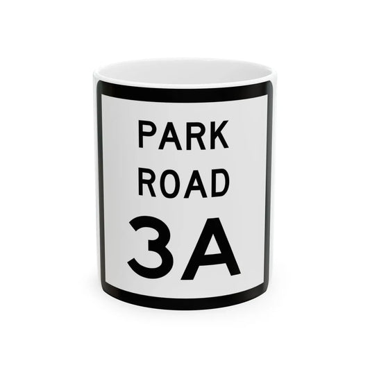 Texas Park Road 3A (Texas) (Road Sign) White Coffee Mug 11oz - Go Mug Yourself