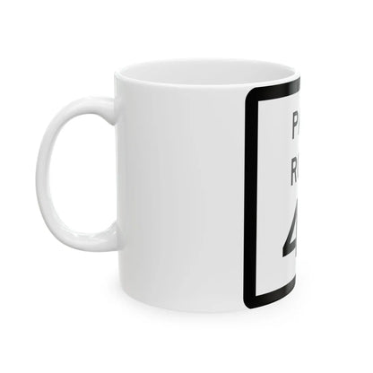 Texas Park Road 43 (Texas) (Road Sign) White Coffee Mug - Go Mug Yourself