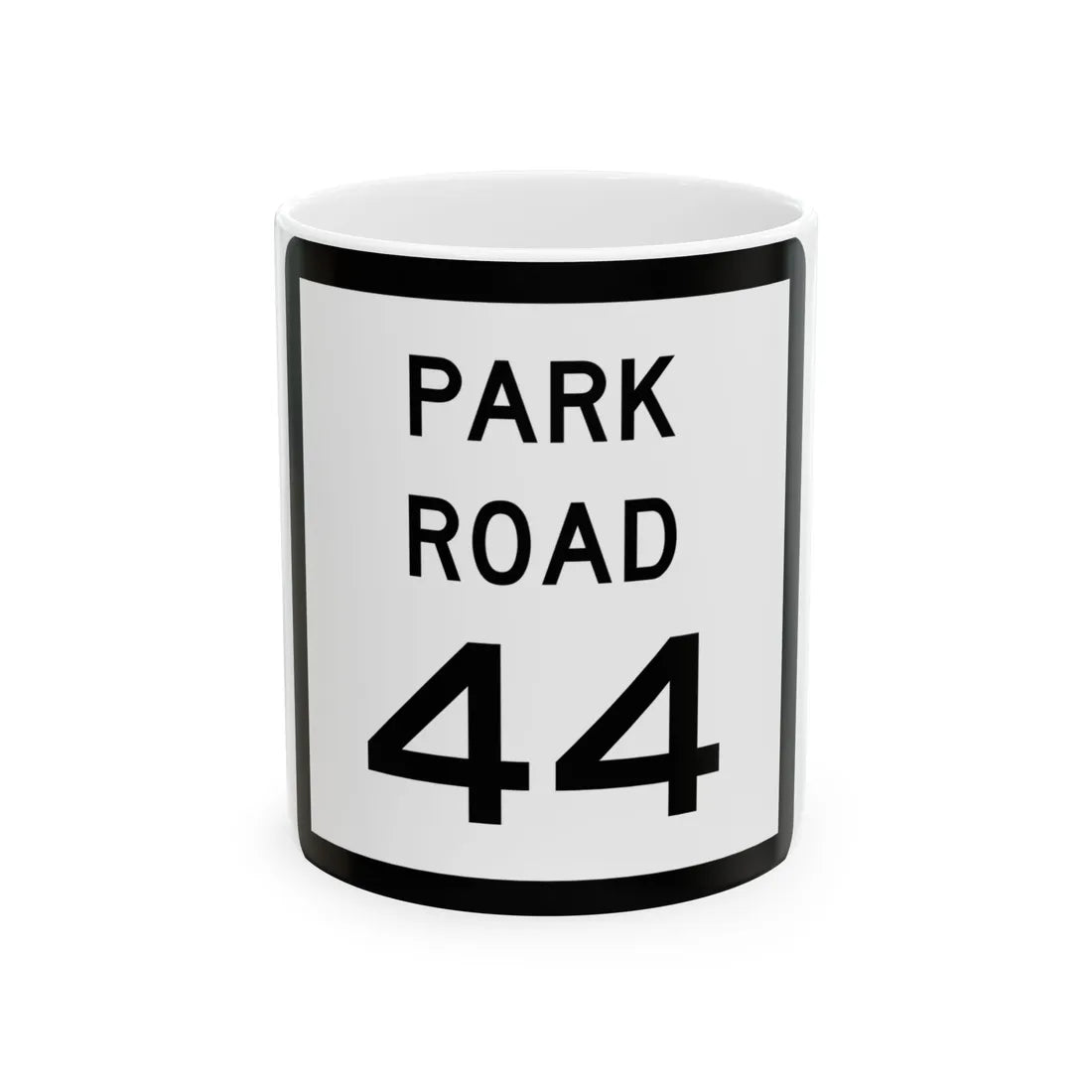 Texas Park Road 44 (Texas) (Road Sign) White Coffee Mug 11oz - Go Mug Yourself