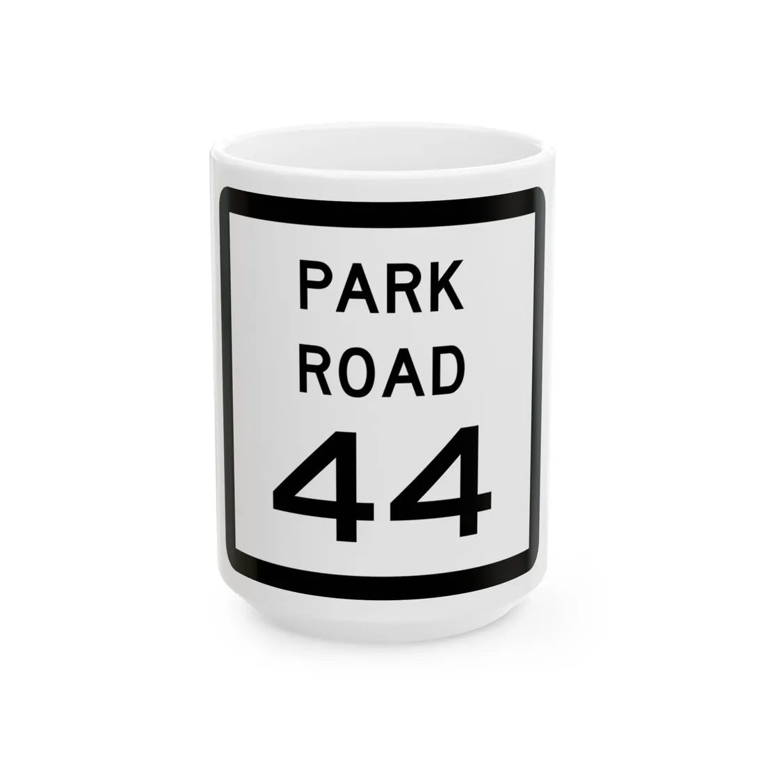 Texas Park Road 44 (Texas) (Road Sign) White Coffee Mug 15oz - Go Mug Yourself