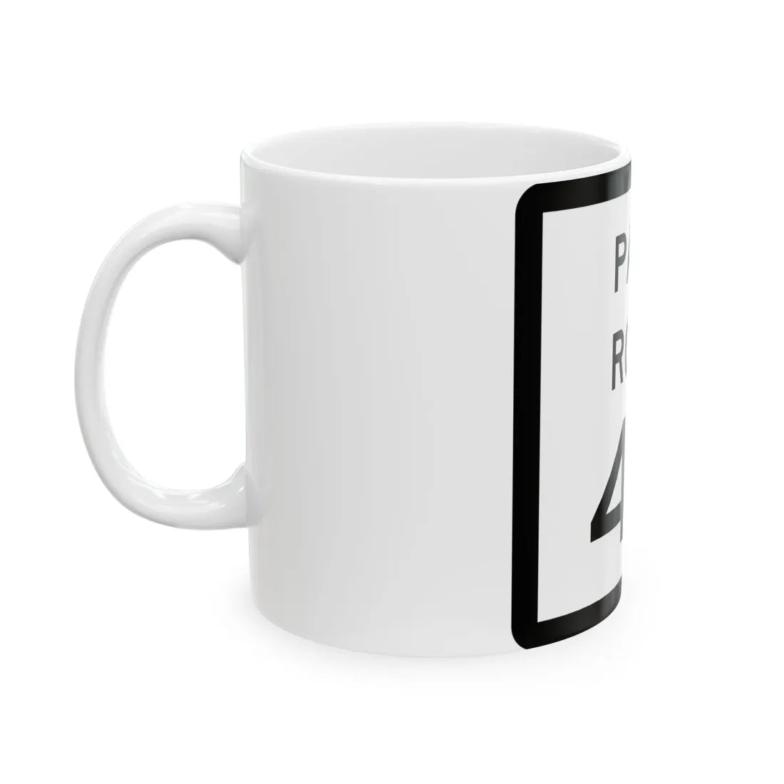 Texas Park Road 44 (Texas) (Road Sign) White Coffee Mug - Go Mug Yourself