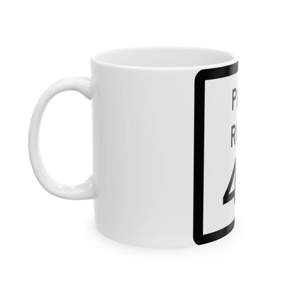 Texas Park Road 44 (Texas) (Road Sign) White Coffee Mug - Go Mug Yourself