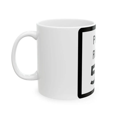 Texas Park Road 50 (Texas) (Road Sign) White Coffee Mug - Go Mug Yourself