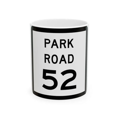 Texas Park Road 52 (Texas) (Road Sign) White Coffee Mug 11oz - Go Mug Yourself