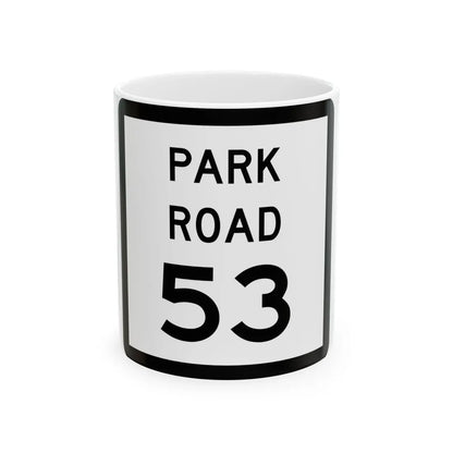 Texas Park Road 53 (Texas) (Road Sign) White Coffee Mug 11oz - Go Mug Yourself