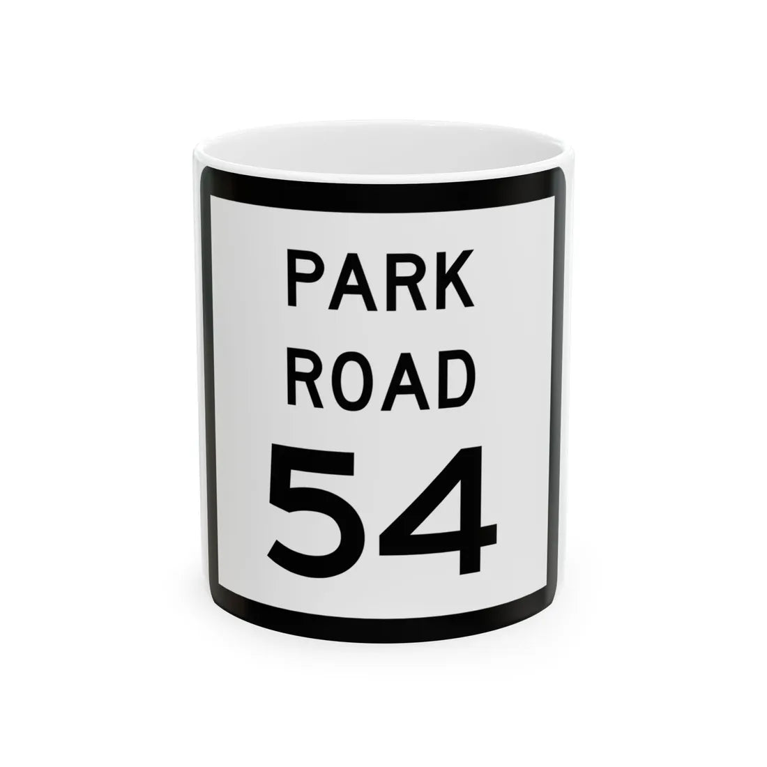 Texas Park Road 54 (Texas) (Road Sign) White Coffee Mug 11oz - Go Mug Yourself