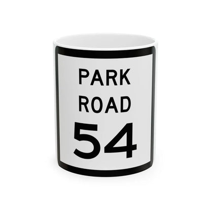 Texas Park Road 54 (Texas) (Road Sign) White Coffee Mug 11oz - Go Mug Yourself