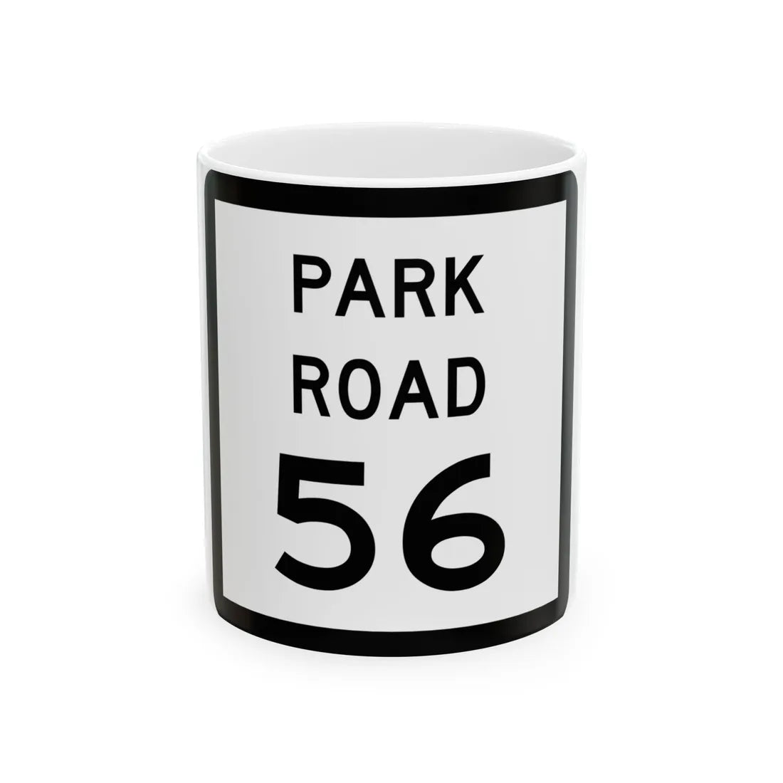 Texas Park Road 56 (Texas) (Road Sign) White Coffee Mug 11oz - Go Mug Yourself