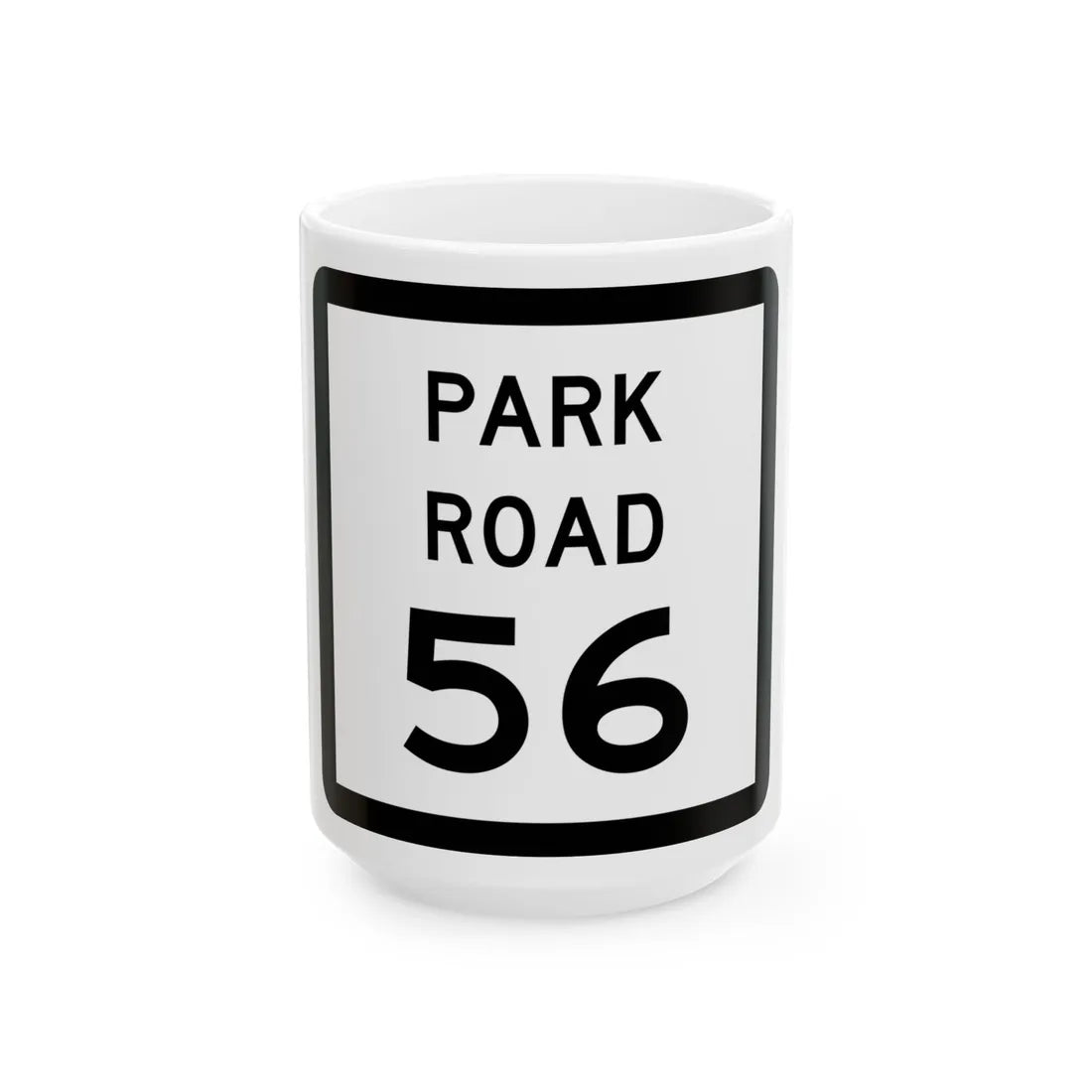 Texas Park Road 56 (Texas) (Road Sign) White Coffee Mug 15oz - Go Mug Yourself