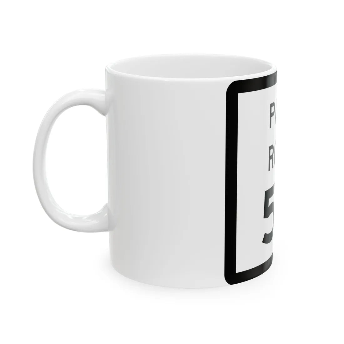 Texas Park Road 56 (Texas) (Road Sign) White Coffee Mug - Go Mug Yourself