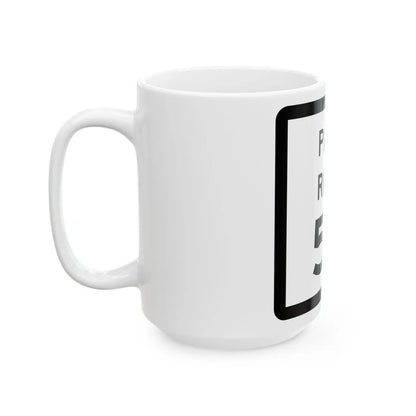 Texas Park Road 57 (Texas) (Road Sign) White Coffee Mug - Go Mug Yourself