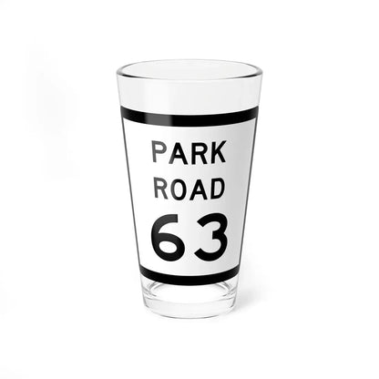 Texas Park Road 63 (Texas) (Road Sign) Pint Glass 16oz 16oz - Go Mug Yourself