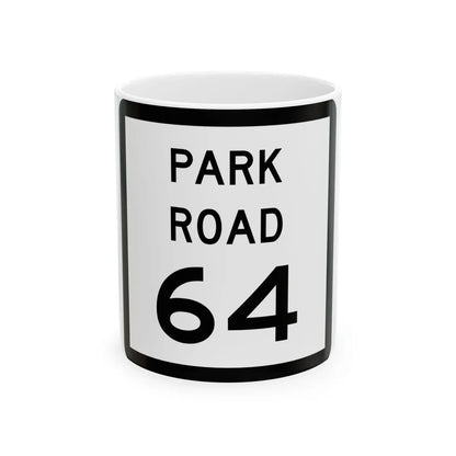 Texas Park Road 64 (Texas) (Road Sign) White Coffee Mug 11oz - Go Mug Yourself