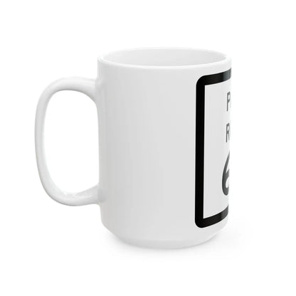 Texas Park Road 68 (Texas) (Road Sign) White Coffee Mug - Go Mug Yourself