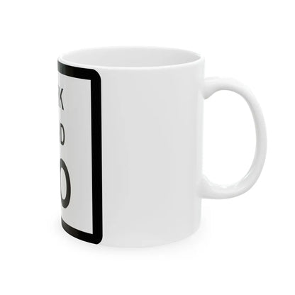 Texas Park Road 70 (Texas) (Road Sign) White Coffee Mug - Go Mug Yourself