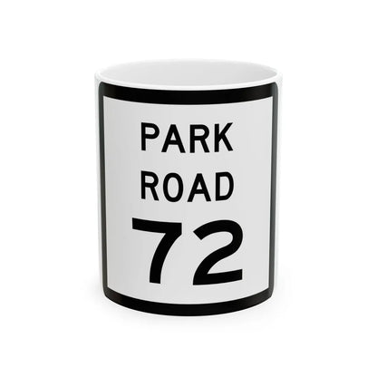 Texas Park Road 72 (Texas) (Road Sign) White Coffee Mug 11oz - Go Mug Yourself