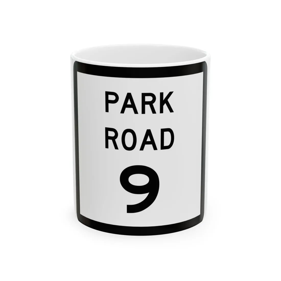 Texas Park Road 9 (Texas) (Road Sign) White Coffee Mug 11oz - Go Mug Yourself