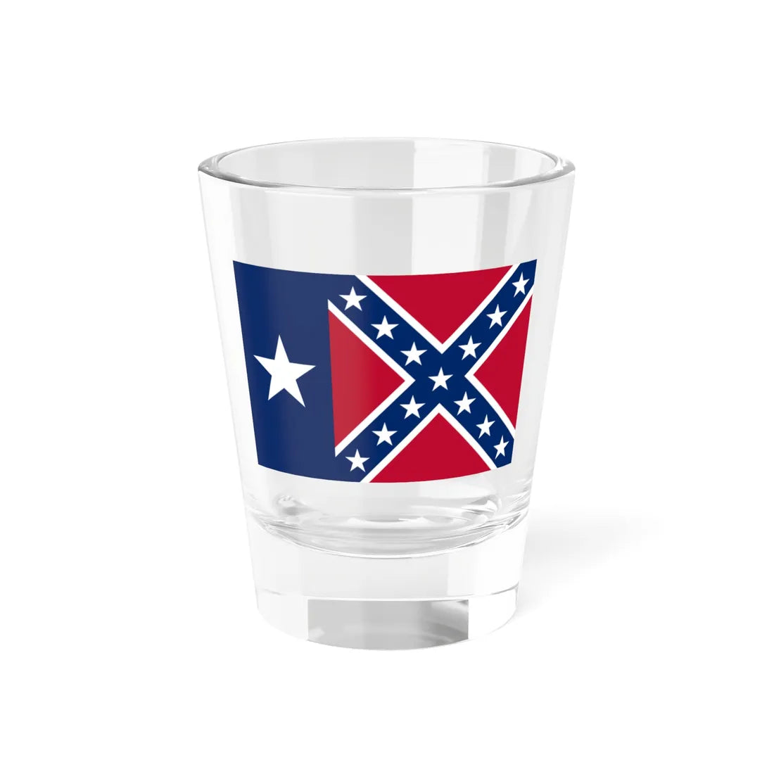 Texas Rebel Confederate (United States) Shot Glass 1.5oz 1.5oz - Go Mug Yourself