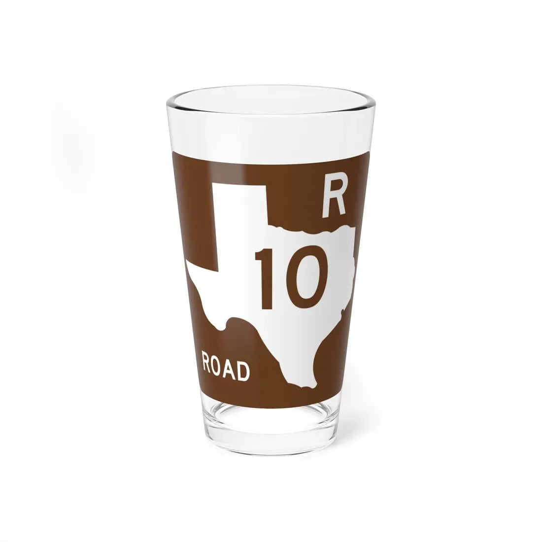 Texas Recreational Road 10 (Texas) (Road Sign) Pint Glass 16oz 16oz - Go Mug Yourself