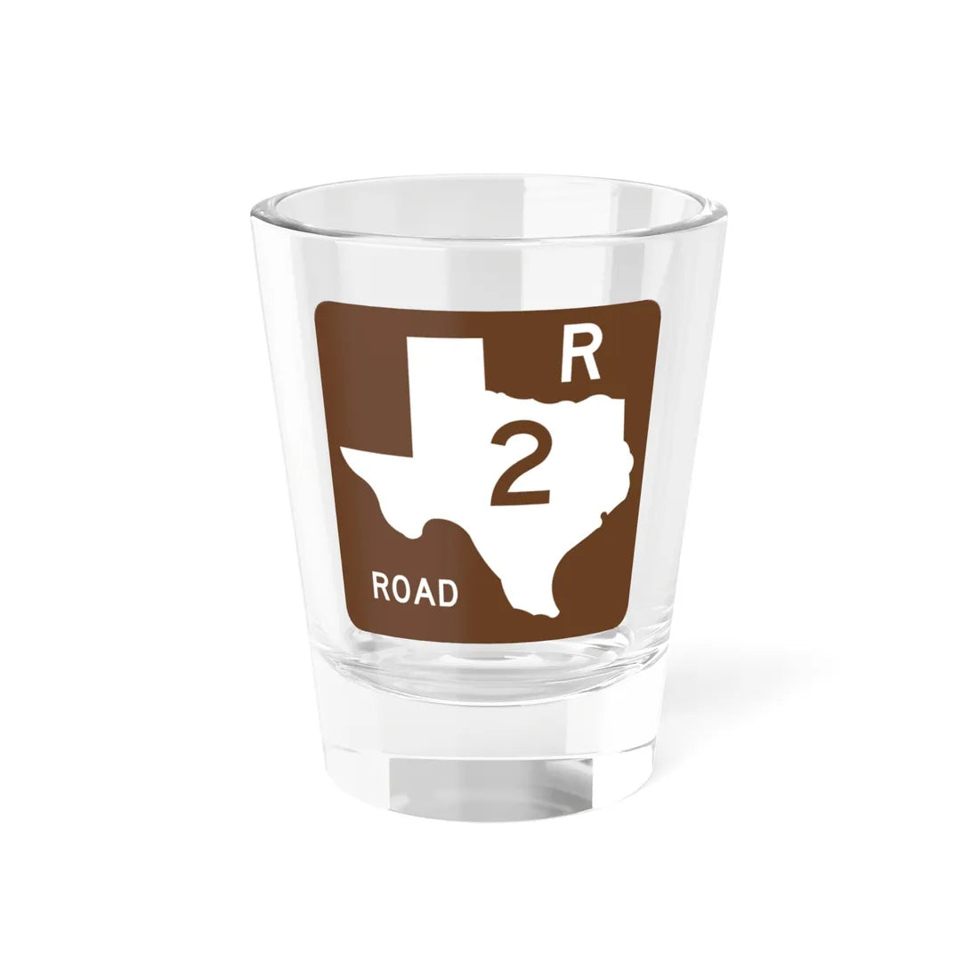 Texas Recreational Road 2 (Texas) (Road Sign) Shot Glass 1.5oz 1.5oz - Go Mug Yourself