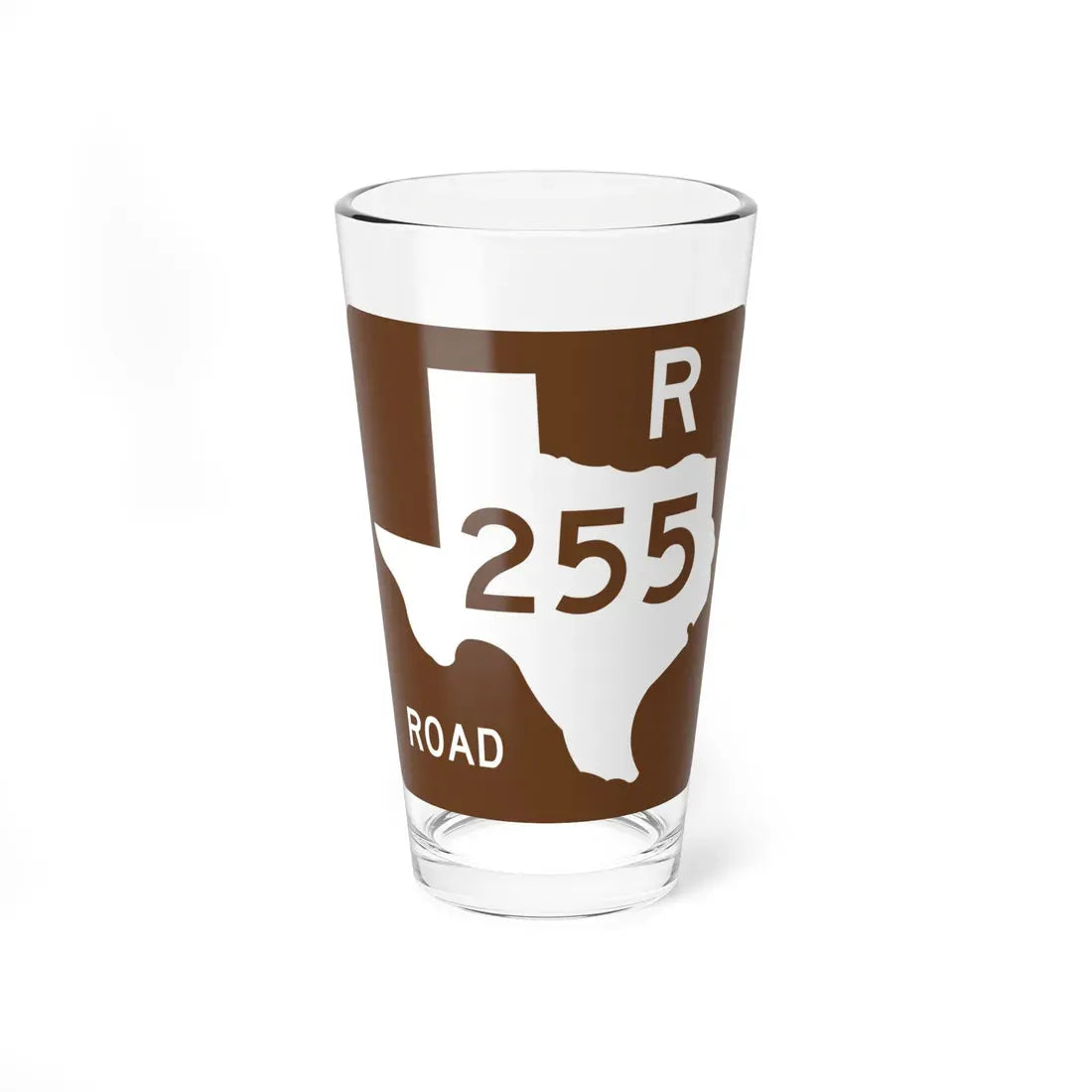 Texas Recreational Road 255 (Texas) (Road Sign) Pint Glass 16oz 16oz - Go Mug Yourself