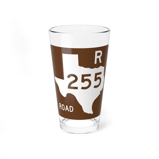 Texas Recreational Road 255 (Texas) (Road Sign) Pint Glass 16oz 16oz - Go Mug Yourself