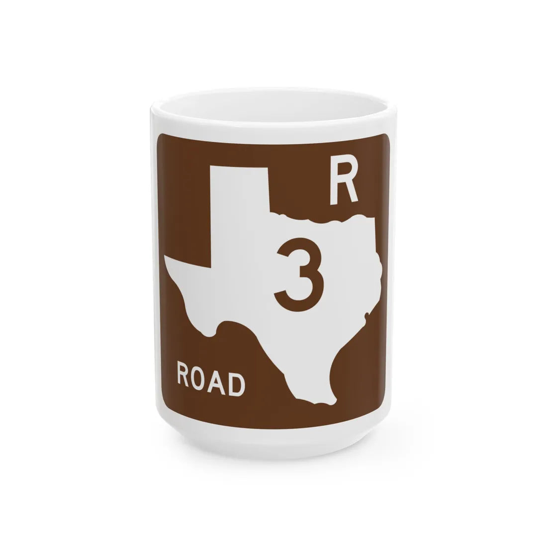 Texas Recreational Road 3 (Texas) (Road Sign) White Coffee Mug 15oz - Go Mug Yourself